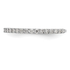 14K White Gold 3/8 carat Complete Round Diamond Band