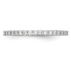 14K White Gold 3/8 carat Complete Round Diamond Band