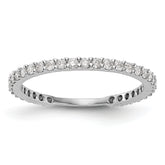 14K White Gold 3/8 carat Complete Round Diamond Band