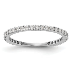 14K White Gold 3/8 carat Complete Round Diamond Band