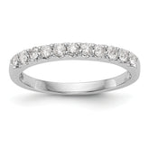 14K White Gold 11-Stone 1/3 carat Complete Diamond Band