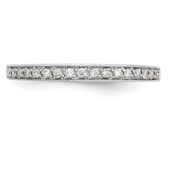 14K White Gold 1/10 carat Diamond Complete Wedding Band
