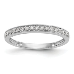 14K White Gold 1/10 carat Diamond Complete Wedding Band