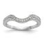 14K White Gold 1/8 carat Diamond Contoured Complete Wedding Band