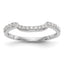 14K White Gold 1/4 carat Diamond Contoured Complete Wedding Band