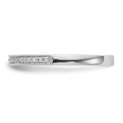 14K White Gold 1/10 carat Complete Diamond Band