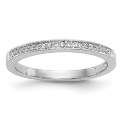 14K White Gold 1/10 carat Complete Diamond Band