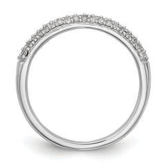 14K White Gold Micro Pave 1/4 carat Complete Diamond Band - 7