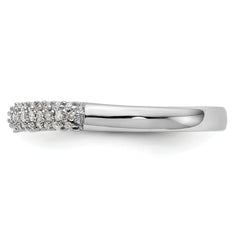 14K White Gold Micro Pave 1/4 carat Complete Diamond Band