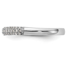 14K White Gold Micro Pave 1/4 carat Complete Diamond Band - 7