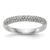 14K White Gold Micro Pave 1/4 carat Complete Diamond Band