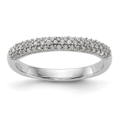 14K White Gold Micro Pave 1/4 carat Complete Diamond Band