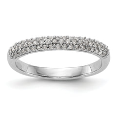 14K White Gold Micro Pave 1/4 carat Complete Diamond Band - 7