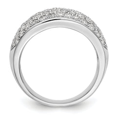 14K White Gold Pave 1.6 carat Complete Diamond Band