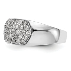 14K White Gold Pave 1.6 carat Complete Diamond Band