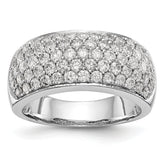 14K White Gold Pave 1.6 carat Complete Diamond Band