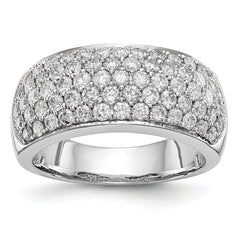 14K White Gold Pave 1.6 carat Complete Diamond Band