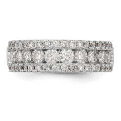 14K White Gold 1.5 carat Complete Diamond Band