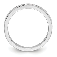 14K White Gold 5-Stone 1/4 carat Round Diamond Complete Channel Band