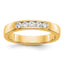 Five-Stone Diamond Channel Band in 14K Yellow Gold, 3.4mm (0.26 ct. tw.), Size 6 - Sophia Jewelers