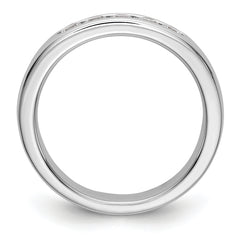 14K White Gold 5-Stone 1/3 carat Round Diamond Complete Channel Band