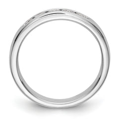 14K White Gold 5-Stone 1/2 carat Round Diamond Complete Channel Band