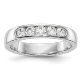 14K White Gold 5-Stone 1/2 carat Round Diamond Complete Channel Band