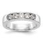 14K White Gold 5-Stone 3/4 carat Round Diamond Complete Channel Band - Sophia Jewelers