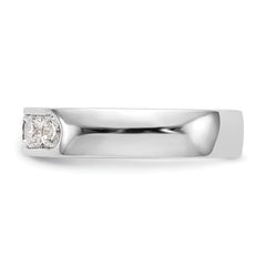 14K White Gold 5-Stone 1 carat Round Diamond Complete Channel Band