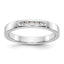 14K White Gold 5-Stone 1/10 carat Round Diamond Complete Channel Band