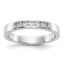 14K White Gold 5-Stone 1/5 carat Round Diamond Complete Channel Band