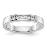 14K White Gold 5-Stone 1/4 carat Round Diamond Complete Channel Band