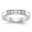 14K White Gold 5-Stone 1/3 carat Round Diamond Complete Channel Band