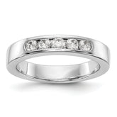 14K White Gold 5-Stone 3/8 carat Round Diamond Complete Channel Band