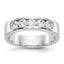 14K White Gold 5-Stone 3/4 carat Round Diamond Complete Channel Band