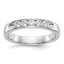 14K White Gold 5-Stone 1/3 carat Round Diamond Complete Channel Band