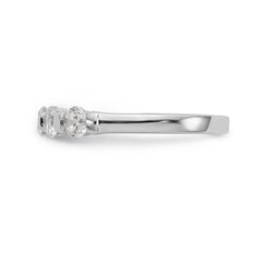 14K White Gold 5-Stone Channel-set 3/4 carat Complete Round Diamond Band