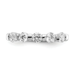 14K White Gold 5-Stone Channel-set 3/4 carat Complete Round Diamond Band