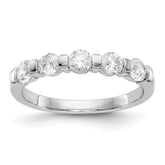 14K White Gold 5-Stone Channel-set 3/4 carat Complete Round Diamond Band