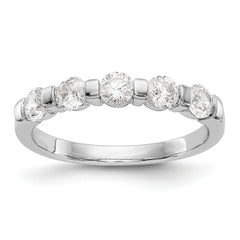 14K White Gold 5-Stone Channel-set 3/4 carat Complete Round Diamond Band