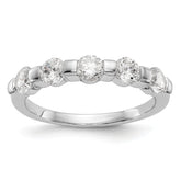14K White Gold 5-Stone Channel-set 1 carat Complete Round Diamond Band