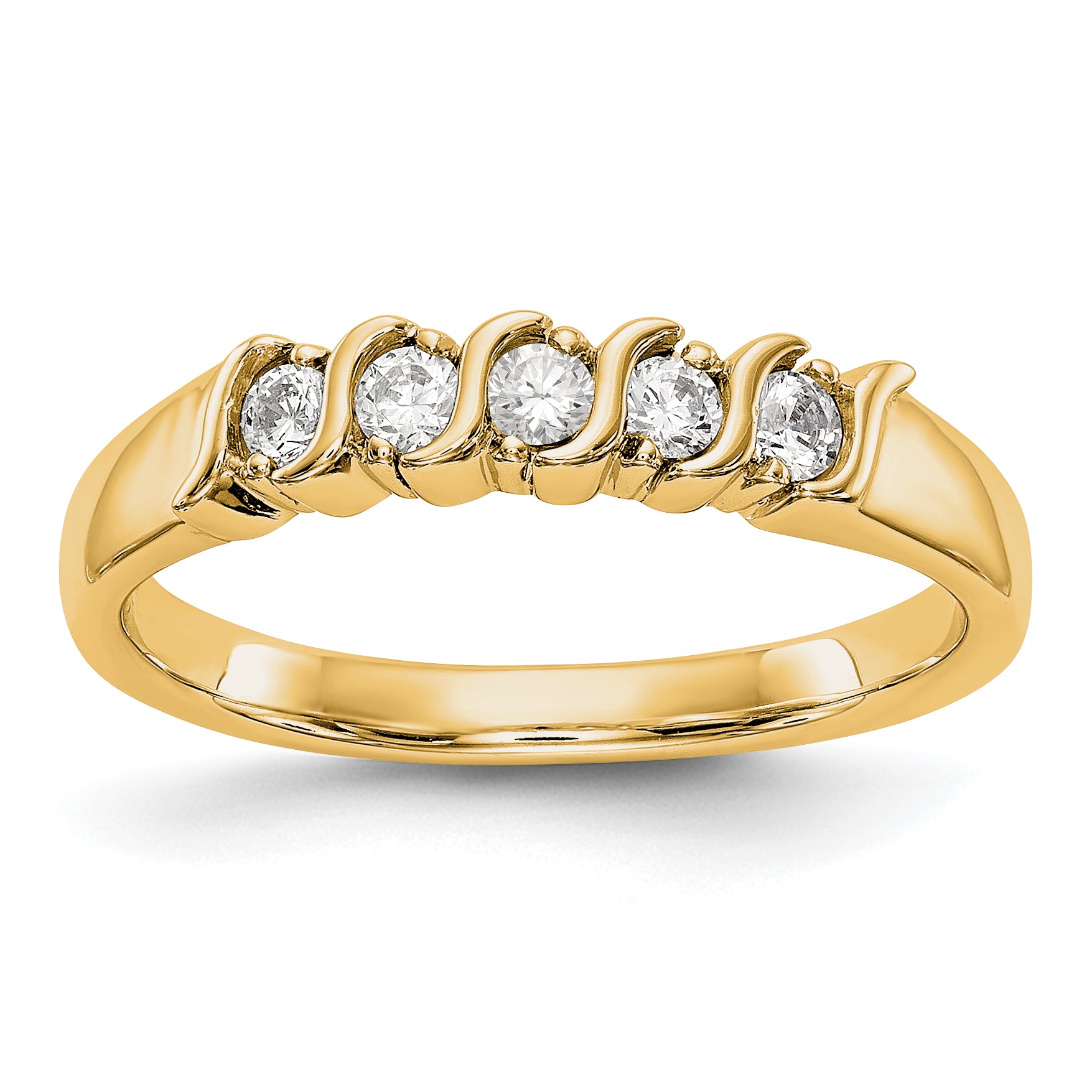 14K Yellow Gold Diamond Band