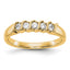 Five-Stone Prong-Set Round Diamond Wedding Band in 14K Yellow Gold, 3.6mm (1/4 ct. tw.), Size 7 - Sophia Jewelers