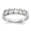 14K White Gold 5-Stone Prong-set 3/4 carat Complete Round Diamond Band