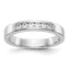 14K White Gold 6-Stone 1/4 carat Round Diamond Complete Channel Band