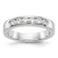 14K White Gold 6-Stone 1/2 carat Round Diamond Complete Channel Band