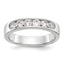 14K White Gold 6-Stone 3/4 carat Round Diamond Complete Channel Band