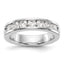 14K White Gold 7-Stone 1 carat Round Diamond Complete Channel Band