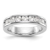 14K White Gold 7-Stone 1 carat Round Diamond Complete Channel Band