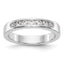 14K White Gold 7-Stone 1/3 carat Round Diamond Complete Channel Band
